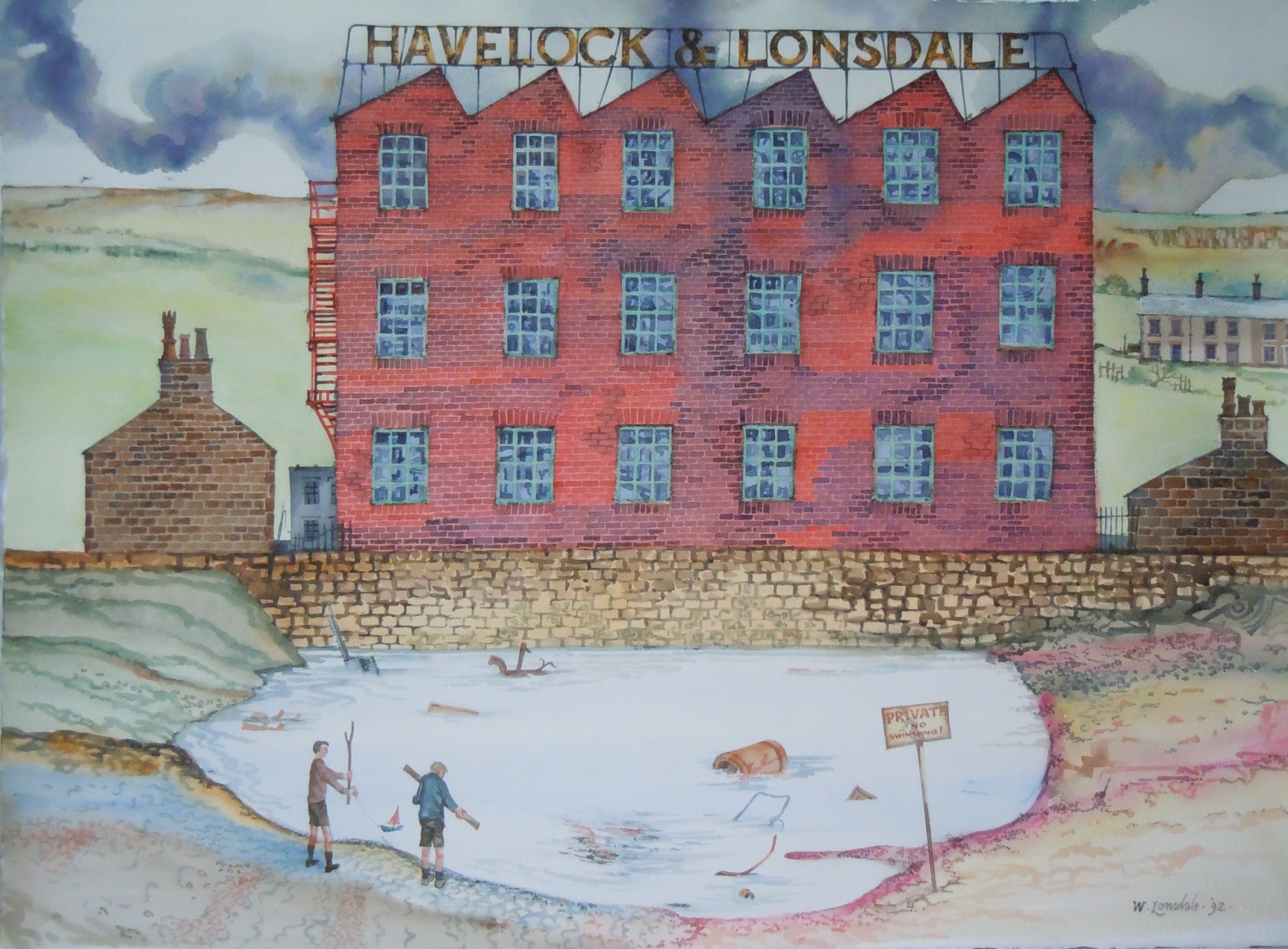 havelock and lonsdale industrial lancashire factory mill paining william lonsdale