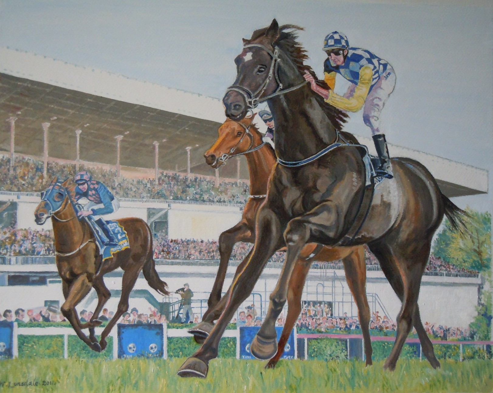 horse racing - the races paining william lonsdale