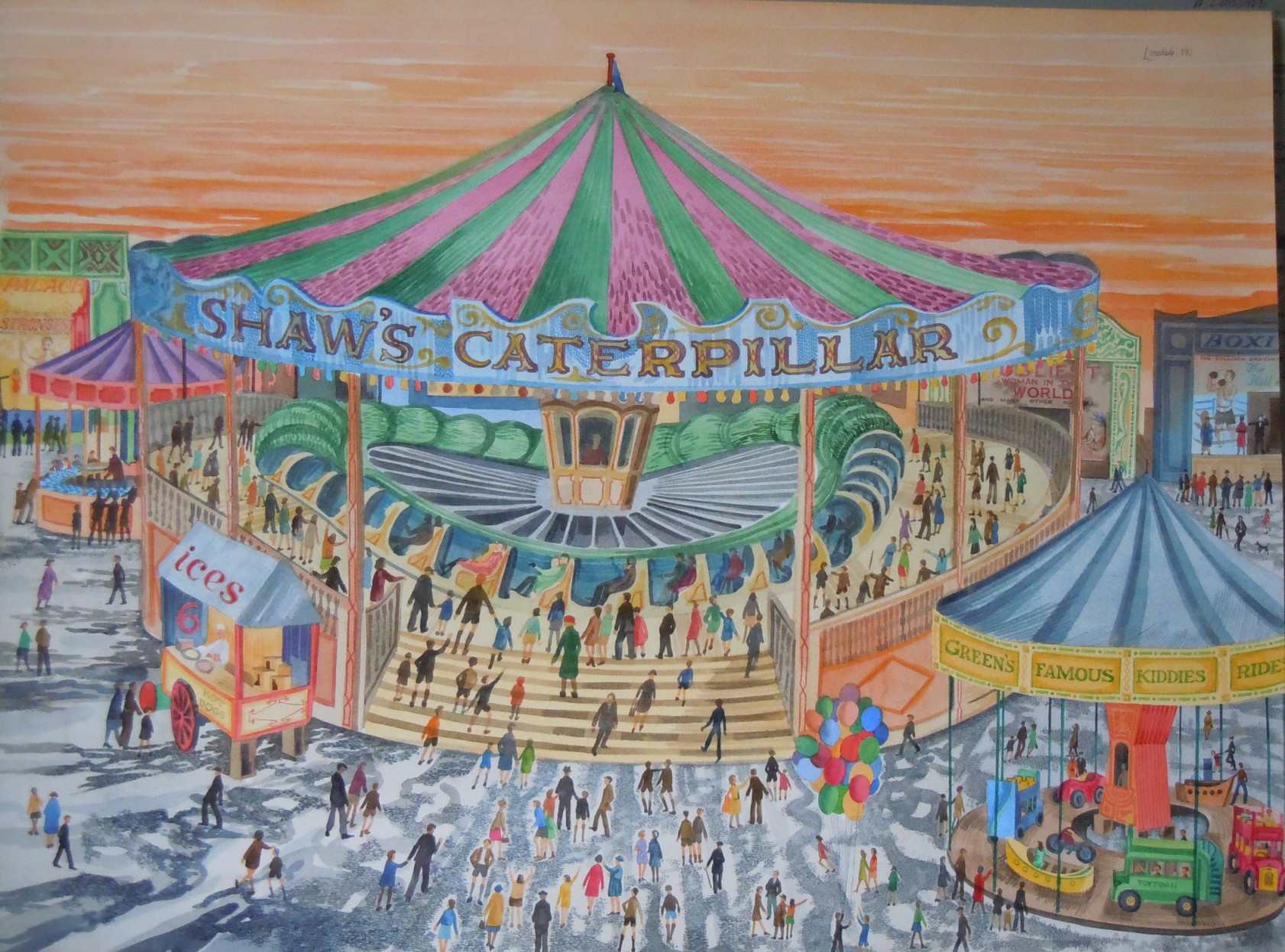 shows fairground carnival fun fair William lonsdale painting