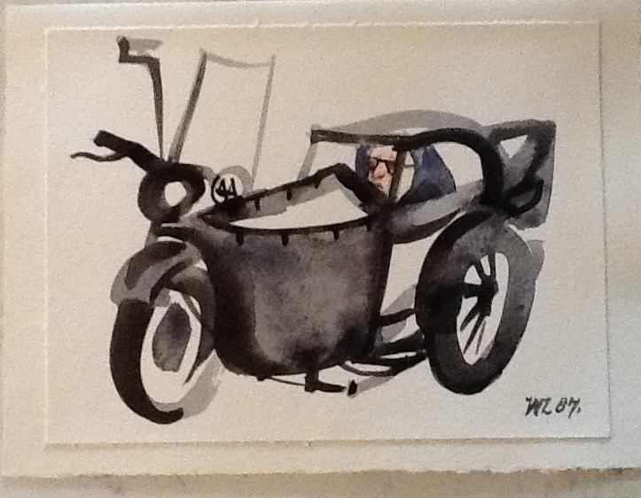 black sidecar Nelson Lancashire painting William Lonsdale artist