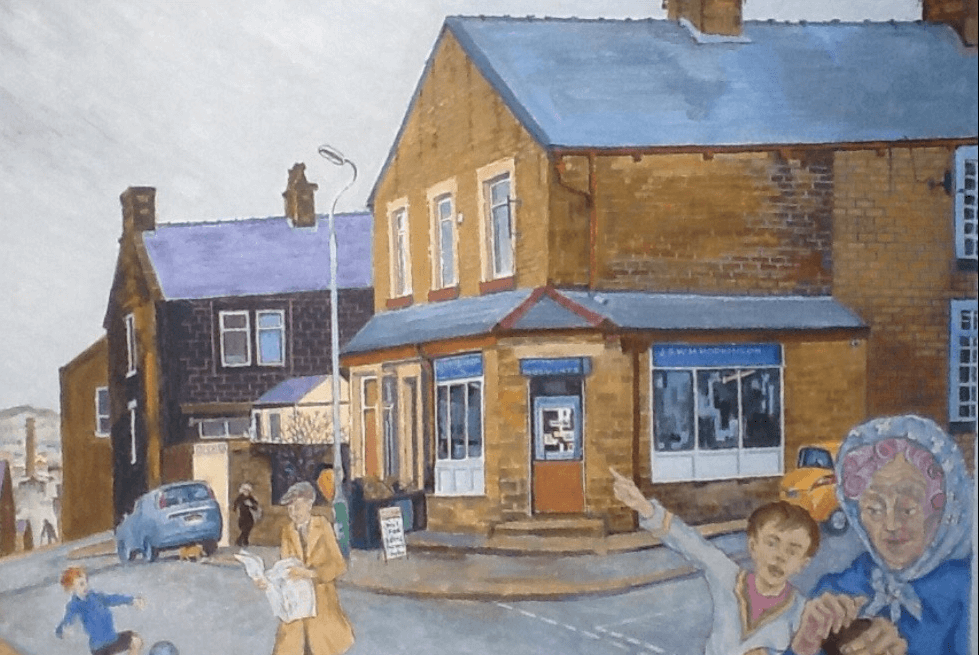 Newsagents oil painting William Lonsdale artist