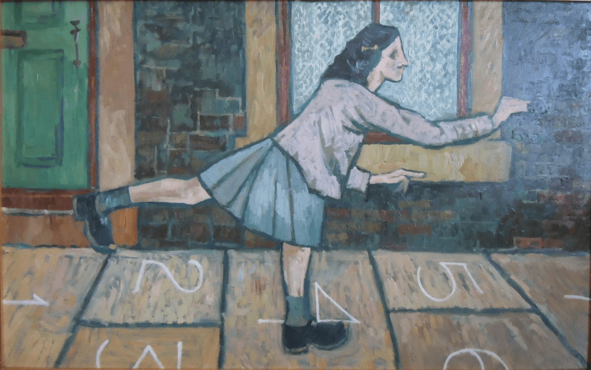 William Lonsdale Artist hopscotch oil painting