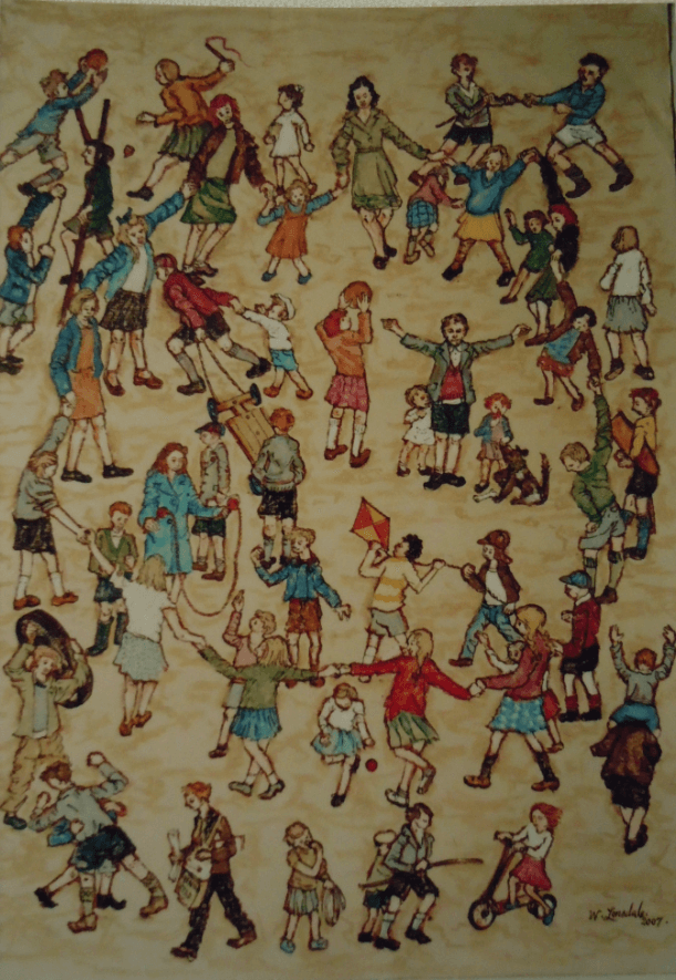 William Lonsdale Artist schoolyard painting