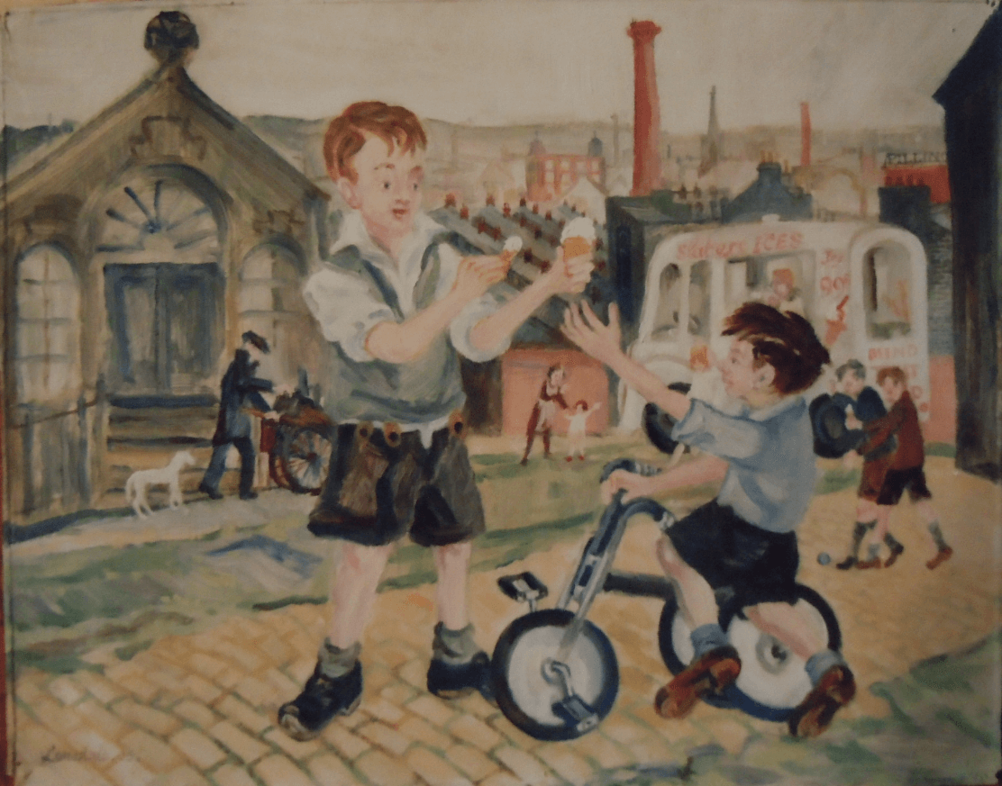 slaters ice cream oil painting William Lonsdale artist